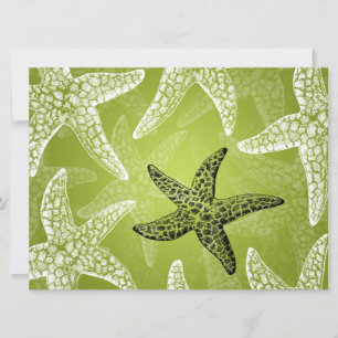 Beach Wedding Empfang Starfish Lime Green Einladung