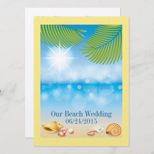 Beach Wedding / Event - SRF Einladung (Vorne/Hinten)