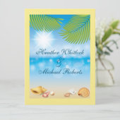 Beach Wedding / Event - SRF Einladung (Stehend Vorderseite)