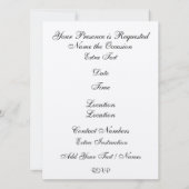 Beach Wedding / Event - SRF Einladung (Rückseite)