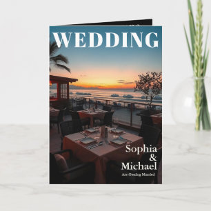 Beach Wedding Fair Magazine Cover Einladung