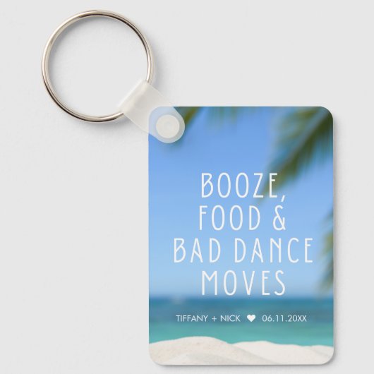 Beach Wedding Favor Funny Schlüsselanhänger (Vorderseite)