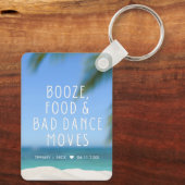 Beach Wedding Favor Funny Schlüsselanhänger (Rückseite)