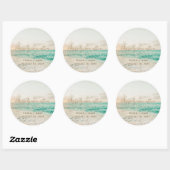 Beach Wedding Favor Stickers (Blatt)