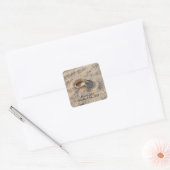 Beach Wedding Favor Stickers - Rings in Sand (Umschlag)