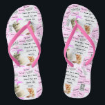 Beach Wedding Flip Flops Rosa & Weiß Badesandalen<br><div class="desc">Beach Hochzeit Flip Flops Rosa & Weiß für Braut,  Trauzeugin oder Brautmädchen. Großes Brautparty für eine Braut.</div>