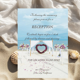 Beach Wedding Floral Arbor Empfang Einladung
