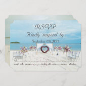 Beach Wedding Floral Arbor UAWG Einladung (Vorne/Hinten)