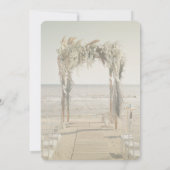 Beach Wedding Floral Arch UAWG Einladung (Rückseite)