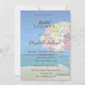 Beach Wedding Floral Brautparty Einladung (Vorderseite)
