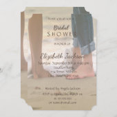 Beach Wedding, Foots Brautparty Einladung (Vorne/Hinten)