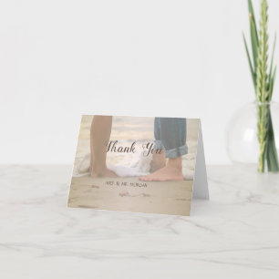 Beach Wedding, Foots Dankeschön Karte