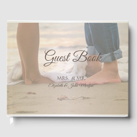 Beach Wedding Foots Gästebuch (Vorderseite)