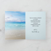 Beach Wedding Foto Danke Karte (Innenseite)