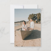 Beach Wedding Foto Danke Karte (Rückseite)