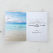 Beach Wedding Foto Danke Karte (Innenseite)