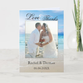 Beach Wedding Foto Danke Karte