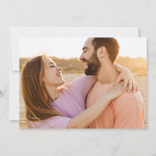 Beach Wedding Foto Save The Date (Rückseite)