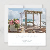 Beach Wedding Foto Save the Date Magneteinladung (Vorderseite)