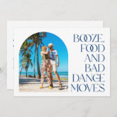 Beach Wedding Foto Save the Dates Ankündigung (Vorne/Hinten)