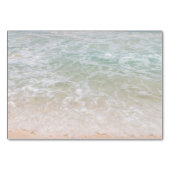 Beach Wedding Foto Story Tischnummer Cards (Rückseite)