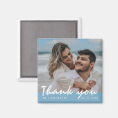 Beach Wedding Foto Vielen Dank Magnet (Vorderseite/Rückseite)