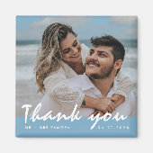 Beach Wedding Foto Vielen Dank Magnet (Vorne)