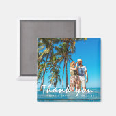 Beach Wedding Foto Vielen Dank Magnet (Vorderseite/Rückseite)