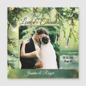 Beach Wedding Foto Vielen Dank Magnetkarte (Vorderseite)