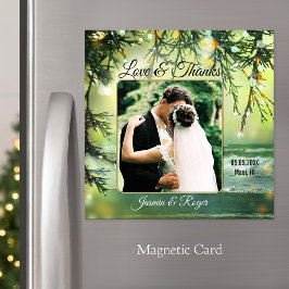 Beach Wedding Foto Vielen Dank Magnetkarte