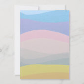 Beach Wedding Foto Watercolor Einladung (Rückseite)