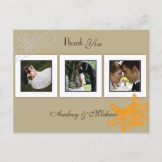 Beach Wedding Fotos Vielen Dank Postkarten
