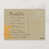 Beach Wedding Fotos Vielen Dank Postkarten (Rückseite)