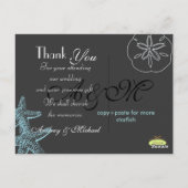 Beach Wedding Fotos Vielen Dank Postkarten (Rückseite)