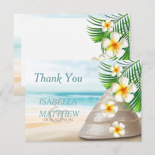 Beach Wedding für Mr. & Mrs. - Danke (Vorne/Hinten)