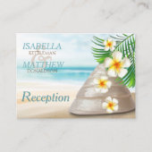 Beach Wedding für Mr. & Mrs. | EMPFANG Begleitkarte (Vorderseite)