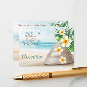 Beach Wedding für Mr. & Mrs. EMPFANG Begleitkarte