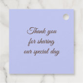 Beach Wedding Gefallen Driftwood Foto Vielen Dank Geschenkanhänger (Rückseite)