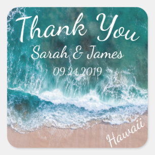 Beach Wedding Gefallen Vielen Dank Sticker