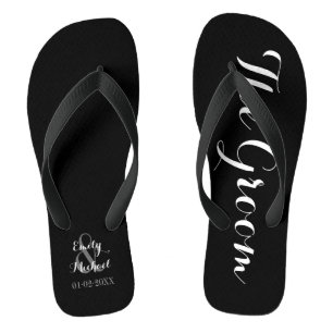 Beach Wedding Groom Flip Flops Badesandalen