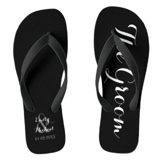 Beach Wedding Groom Flip Flops Badesandalen
