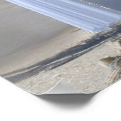 Beach Wedding Guest Book Sign Poster (Ecke)