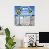 Beach Wedding Guest Book Sign Poster (Heimbüro)