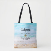 Beach Wedding Guest Welcome Bag Tasche (Vorderseite)