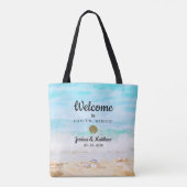 Beach Wedding Guest Welcome Bag Tasche (Rückseite)
