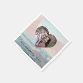 Beach Wedding Heart Foto Serviette (Ecke)