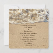 Beach Wedding Hearts Einladung (Rückseite)