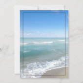 Beach Wedding Hearts im Sand Brautparty Einladung (Rückseite)