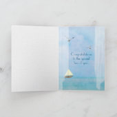 Beach Wedding Hearts mit Namen Karte (Innenseite)