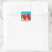 Beach Wedding Ideas Letter H Runder Aufkleber (Tasche)